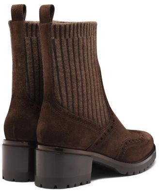  Women's Ferret Suede Low-Heel Ankle Bootie