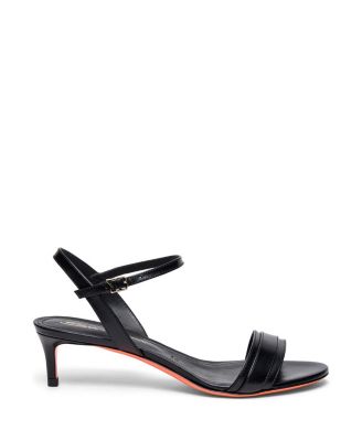 Women's Leather Mid-heel Sandal