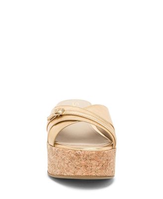 Women's Laminated Leather Wedge