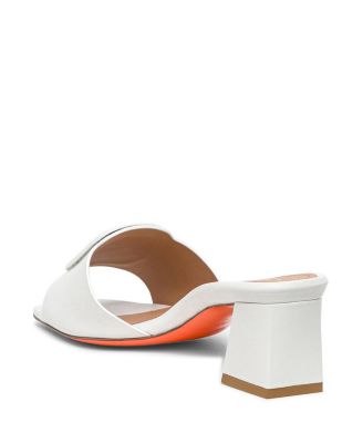 Women's Leather Mid-heel Sandal