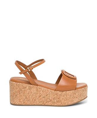 Women's Leather Wedge Sandals