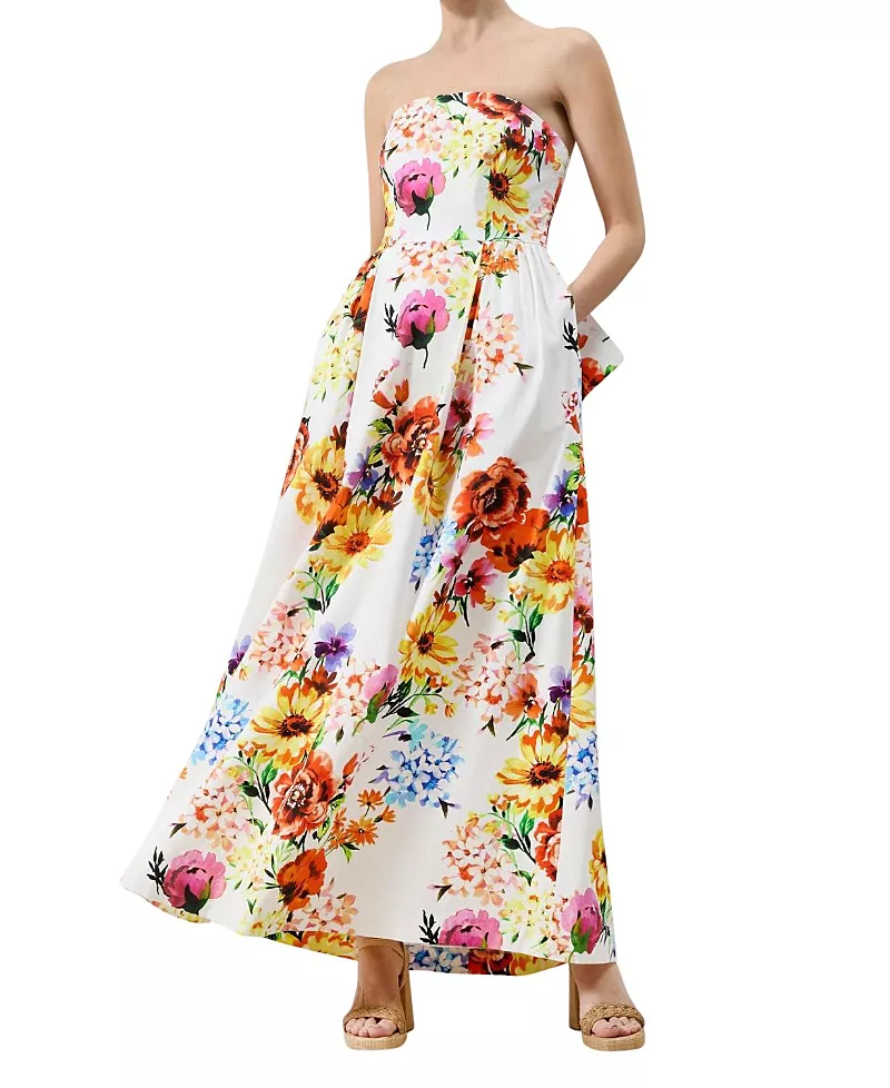 Ro & Zo Annie Floral Bow Detail Dress
