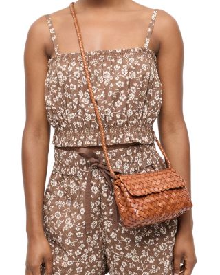 Vinnie Mini Woven Leather Crossbody