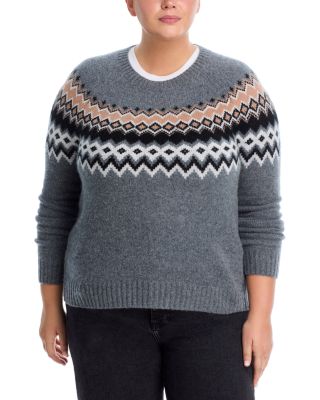 100% Cashmere Fairisle Crewneck Sweater - Exclusive