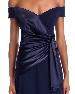 Off-the-Shoulder Ruched Gown
