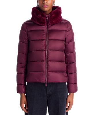 Mei Faux Fur Trim Quilted Jacket