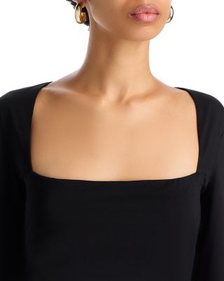 Ruched Waist Square Neck Top - Exclusive