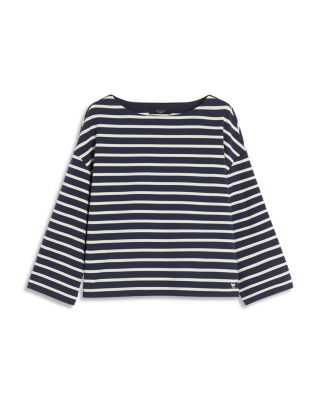 Striped Boat Neck Top