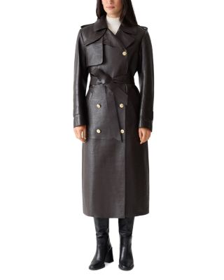 Gael Croc Embossed Trench Coat