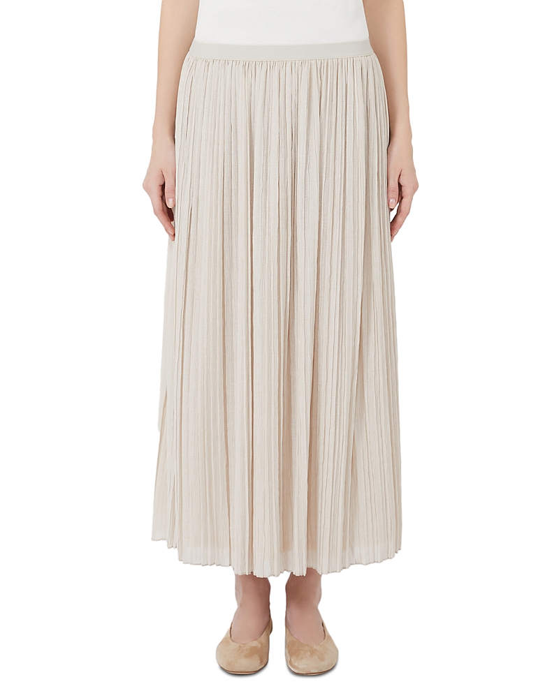 Weekend Max Mara Cral Pleated Jersey Midi Skirt In Neutral