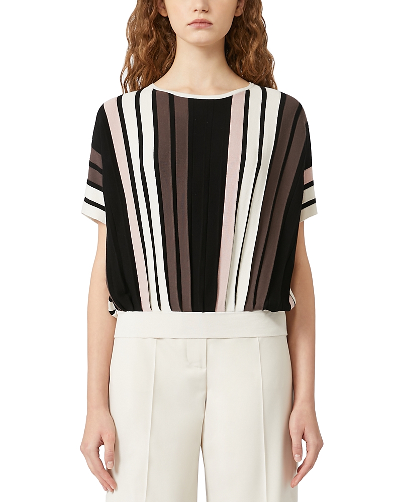 Weekend Max Mara Pegola Boat Neck Sweater In Multi