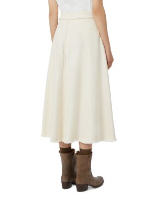 Alvaro Fringe Trim Midi Skirt