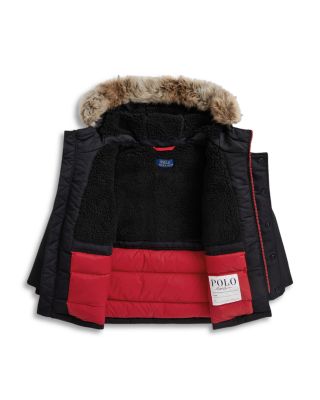 Boys' Faux Fur Trim Down Parka - Little Kid