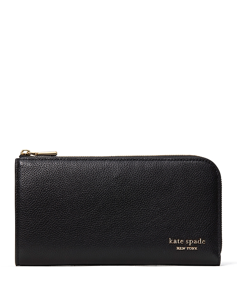 Kate Spade New York Devin Pebble Zip Around Continental Wallet In Black