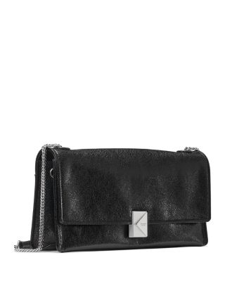 Deco Glazed Leather Soft Shoulder Bag