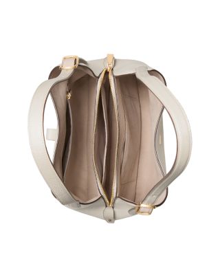 Deco Color Blocked Pebbled Leather Medium Shoulder Bag