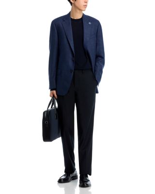 New York Textured Solid Classic Fit Sport Coat