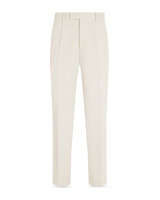 Cotton & Wool Pleated Pants