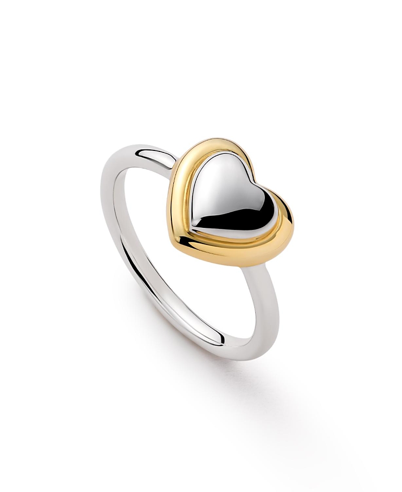 Ana Luisa Camelia Heart Ring In Metallic