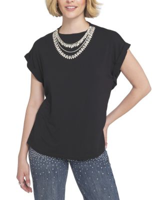 Necklace Embellished Top