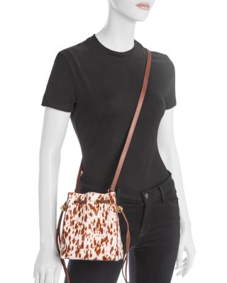 Mini Drawstring Calf Hair Crossbody Bag