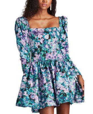  Harlym Floral Print Mini Dress