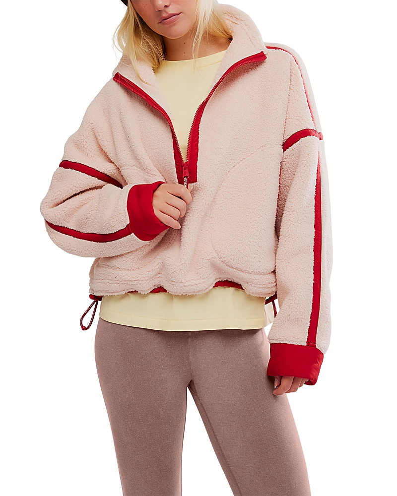 Free People Fp Movement Mountain High Fleece Half Zip Pullover In Multi