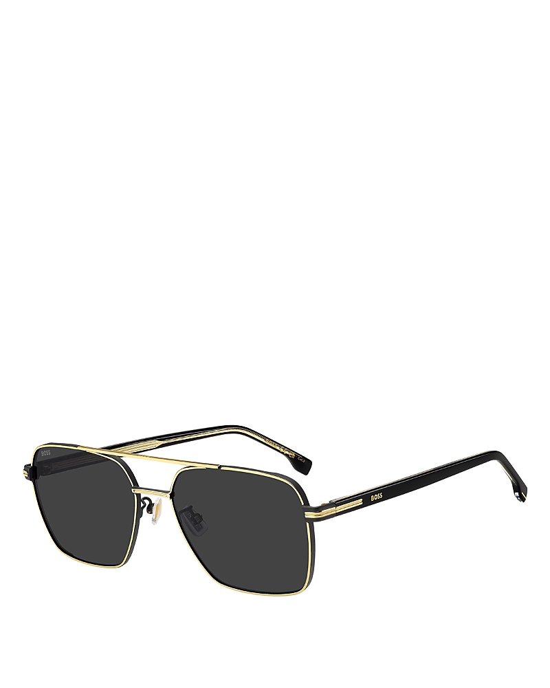 Hugo Boss Rectangle Sunglasses, 58mm In Black