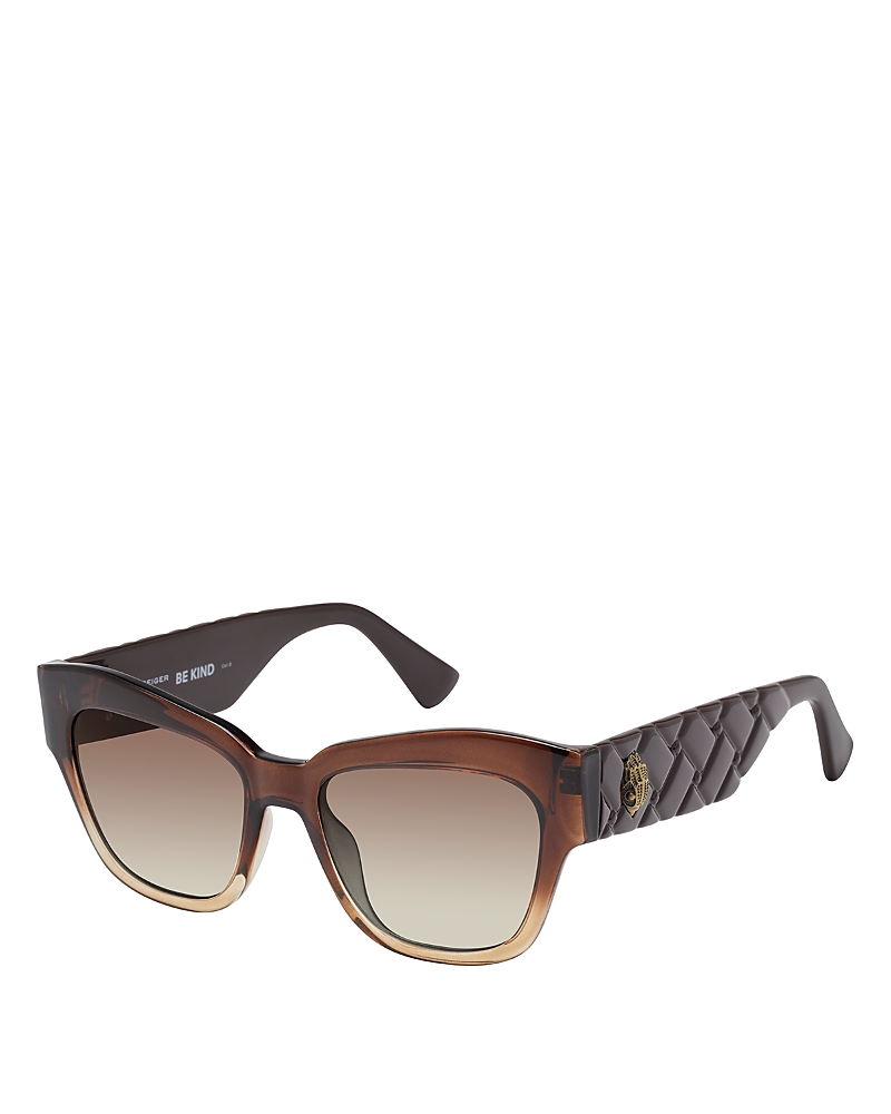 Kurt Geiger London 53mm Cat Eye Sunglasses In Brown