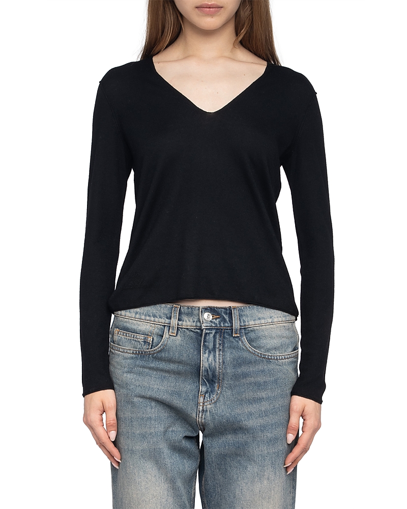 Zadig & Voltaire Nosfa We Voltaire Merino Wool Sweater In Black