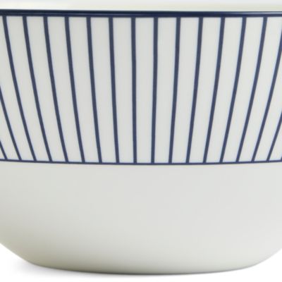GIO 6.2" Cereal Bowl, Pinstripe White