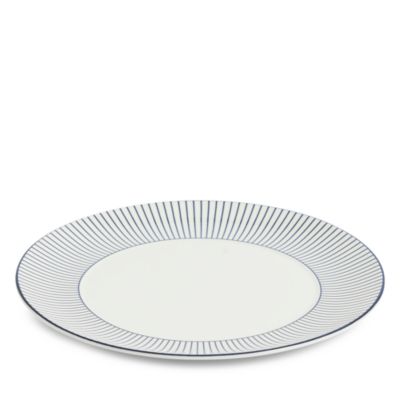 GIO 9.3" Plate, Pinstripe White