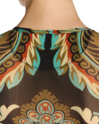 Printed Long Sleeve Jersey Top