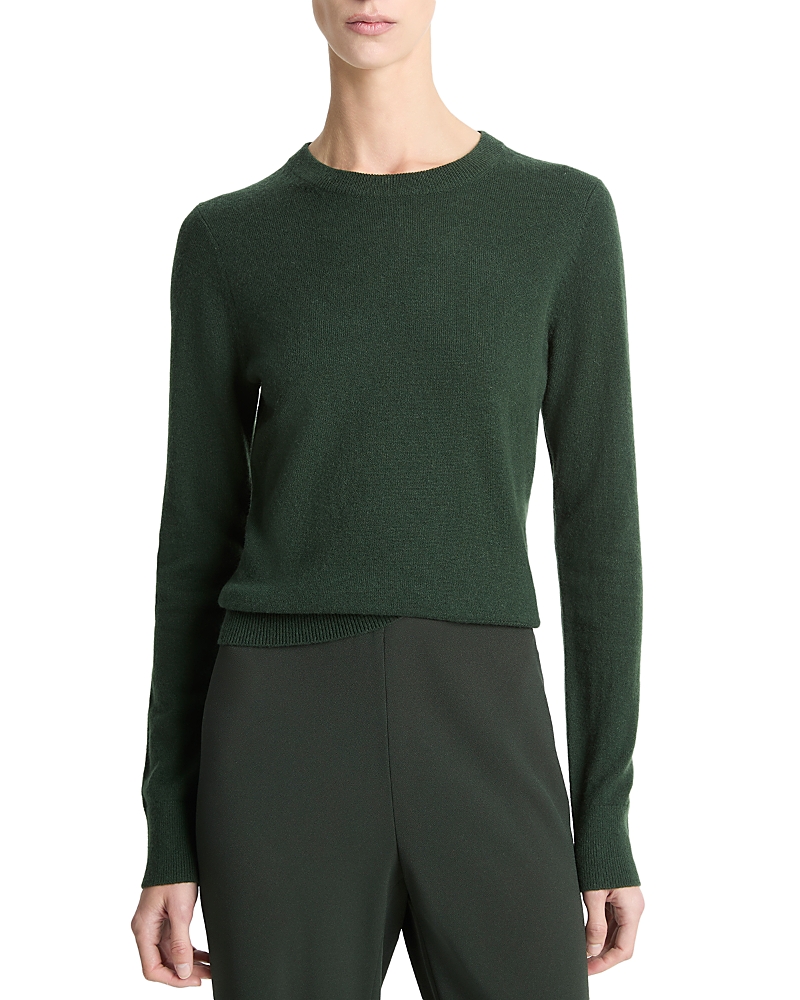 Vince Classic Crewneck Long Sleeve Tee In Green