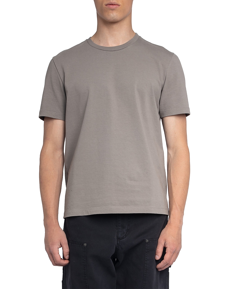 Zadig & Voltaire Tommy Tc Skull Embroidery Tee In Gray