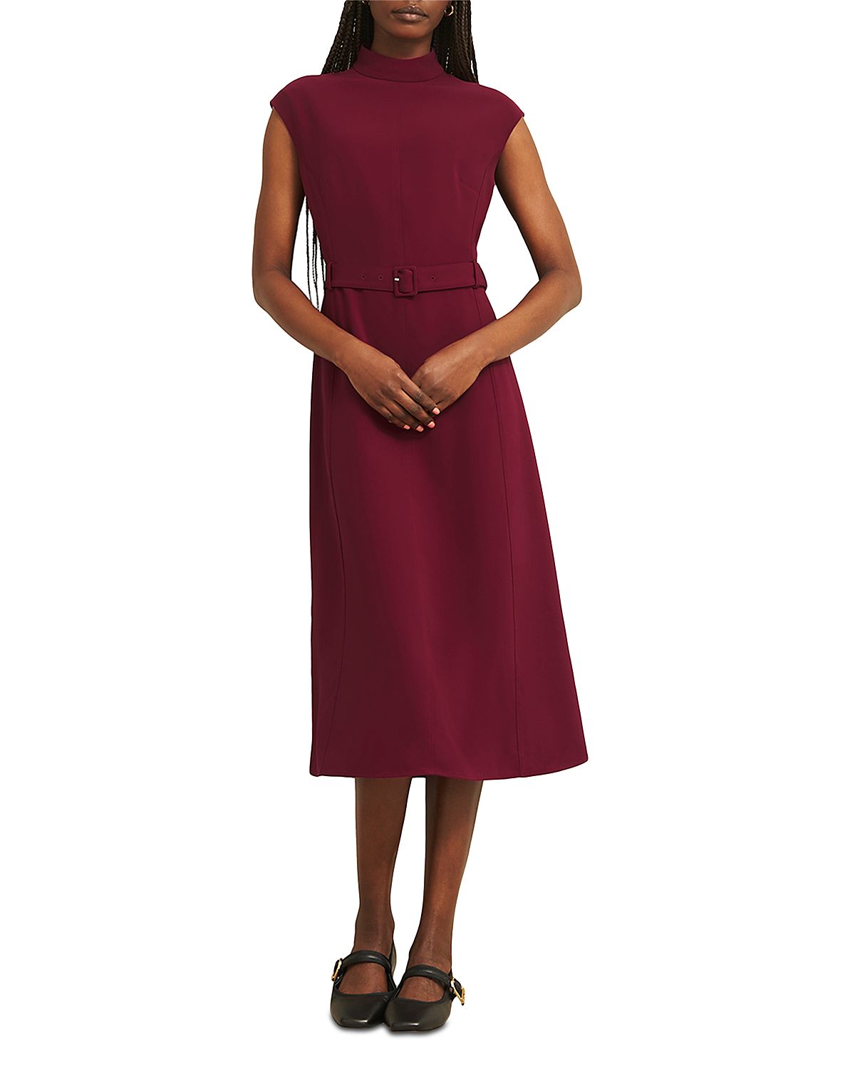 Hobbs London Petite Leslie Cap Sleeve Dress