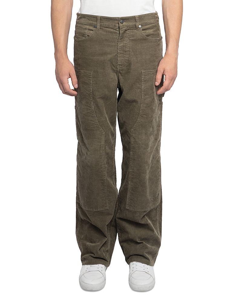 Zadig & Voltaire Pery Corduroy Patch-pocket Trousers In Green