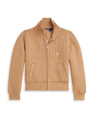 Girls' Quilted Cable Motif Jacket - Little Kid