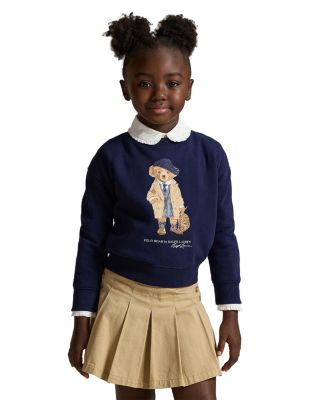Girls' Polo Bear Fleece Boxy Sweatshirt - Little Kid