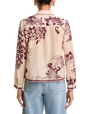 Embroidered Camp Collar Shirt