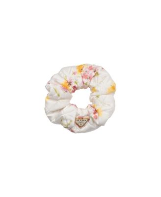 Floral-Print Satin Scrunchie