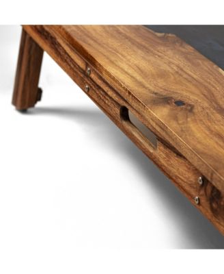 2ft x 4ft River Epoxy Resin with Live Edge Acacia Pathfinder ART Cornhole Boards