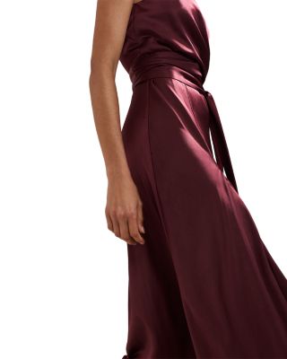 Draped Satin Dress