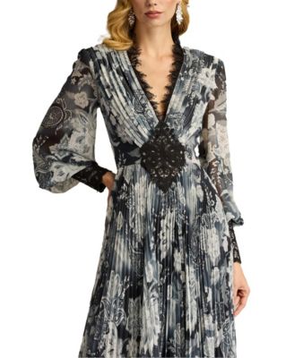  Audra Floral Print Chiffon Gown