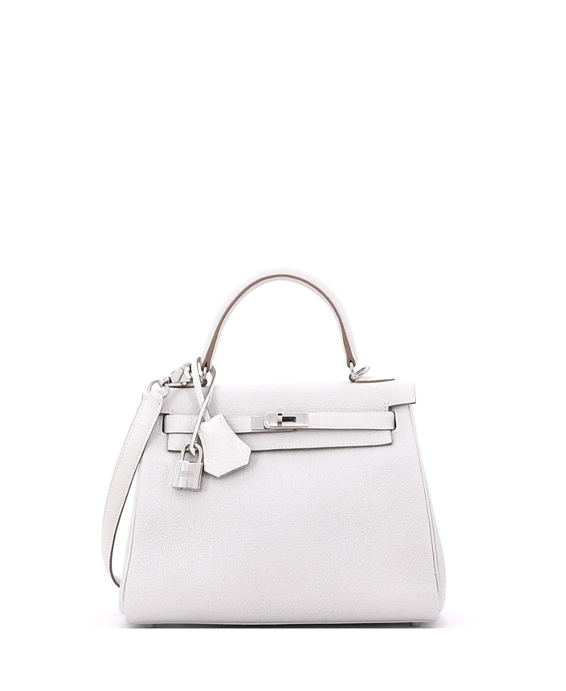 Pre-owned Pre-owned Hermes Hermes Kelly 25 Handbag Grey Togo With Palladium Hardware In Gray