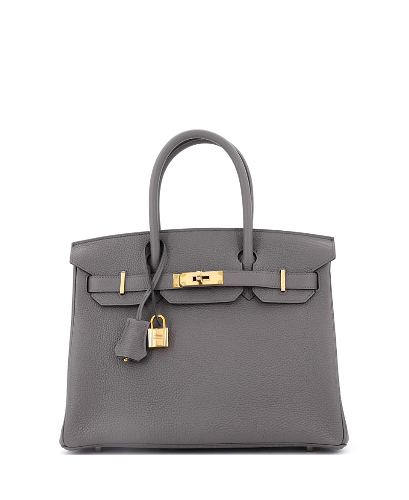 Pre-owned Pre-owned Hermes Hermes Birkin 30 Handbag Grey Togo With Rose Gold Hardware In Gray