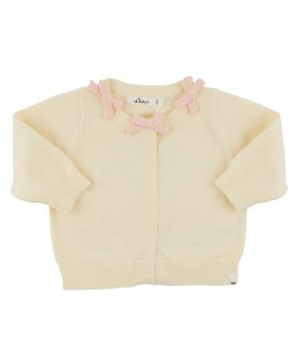 Girls' Mini Bow Neck Knitted Cardigan - Baby, Little Kid
