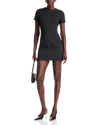 Studded Short Sleeve Mini Dress