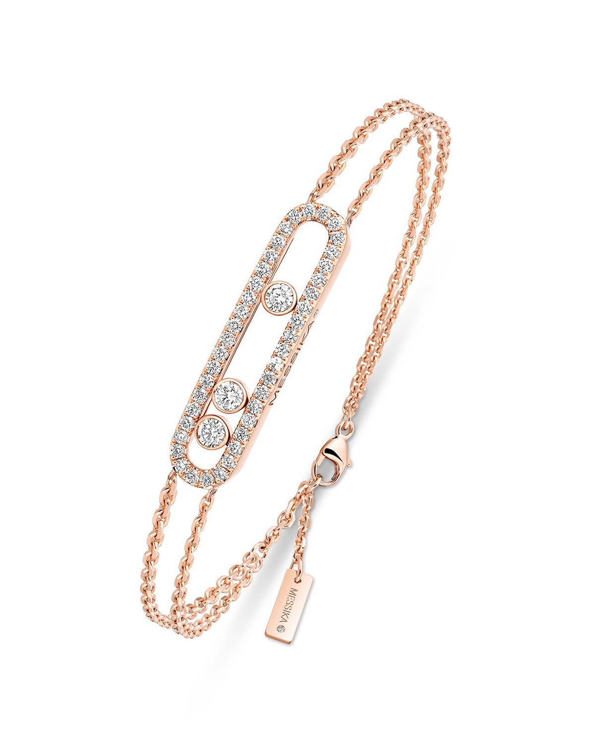 Messika Diamond Move Pave Bracelet in 18K Gold, 0.65 tcw in Pink Gold