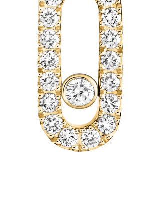 Diamond Move Uno Hoop Earrings in 18K Gold, 0.19 tcw